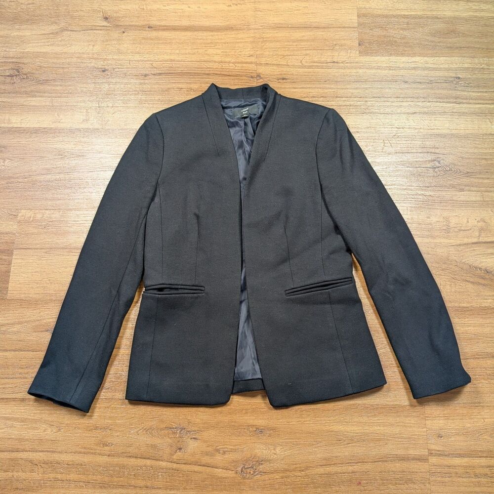 J. Crew Going Out Blazer in Stretch Twill Women’s Size 8T Black Open Front